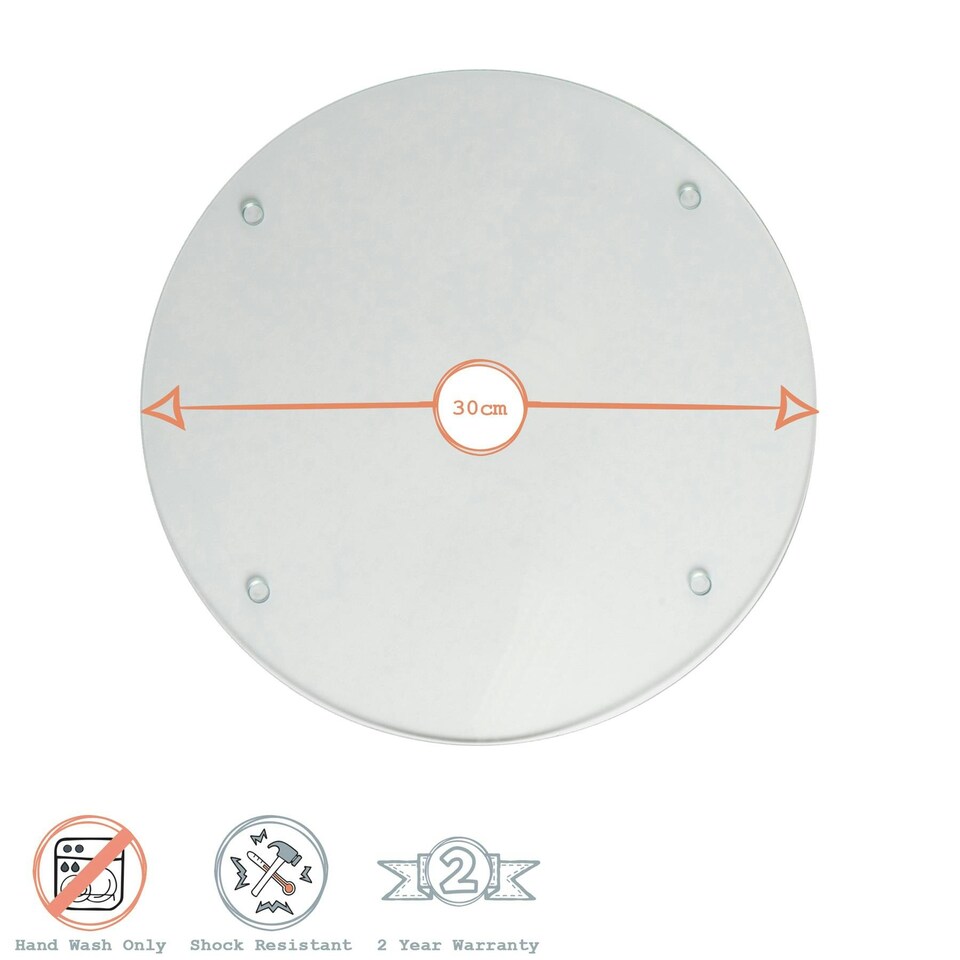 image 1 of Harbour Housewares Round Glass Placemats - Clear - 30cm - 6 Pack - Heat-Resistant Set Clear