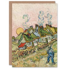 Vincent van Gogh Art Card Houses and Figure Painting