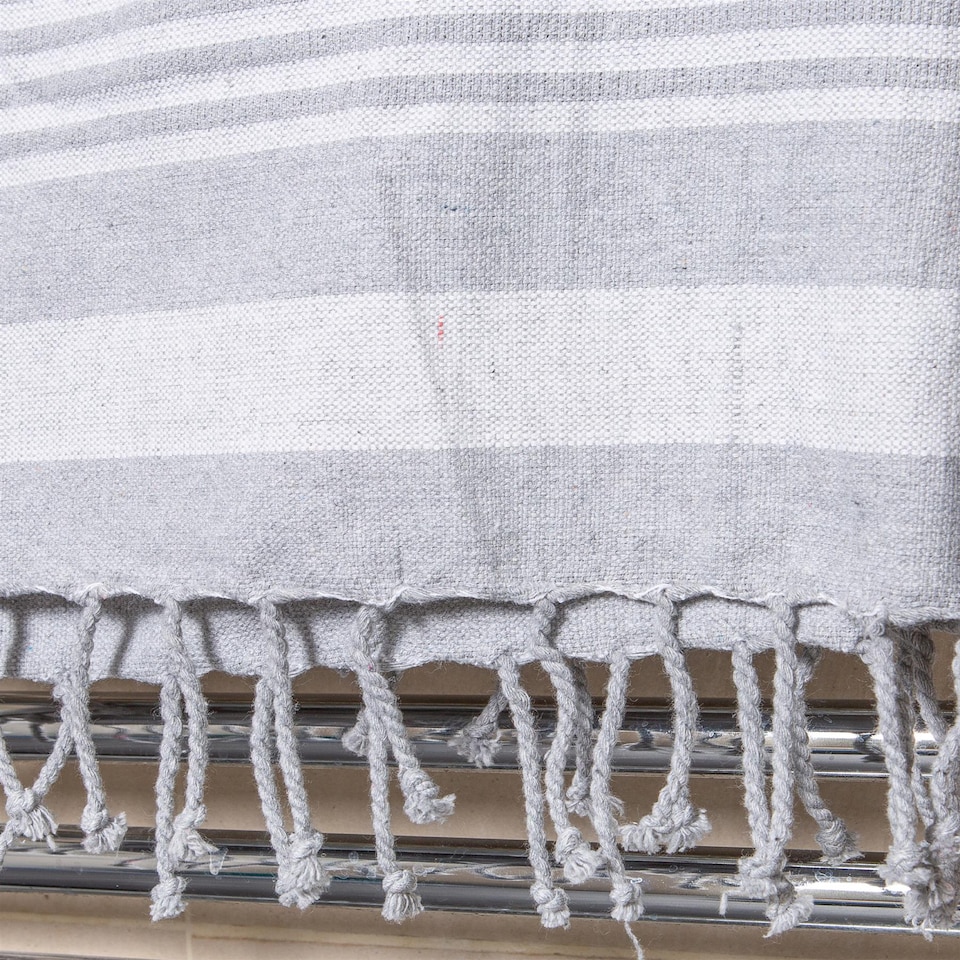 image 1 of Nicola Spring Deluxe Cotton Turkish Bath Towel - Light Grey | Grey | Light Grey