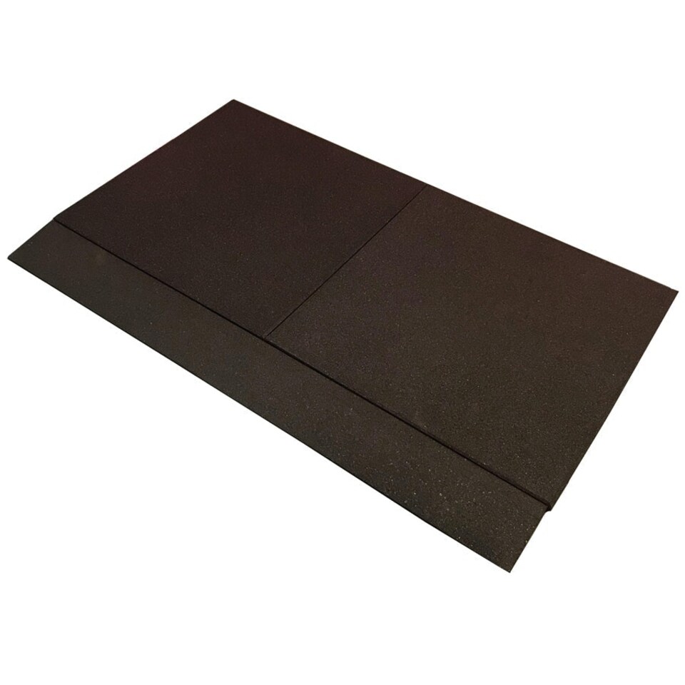 image 1 of Heavy Duty Black Rubber Gym Flooring Mats 50cm x 50cm Tiles - 20mm Black | One Size
