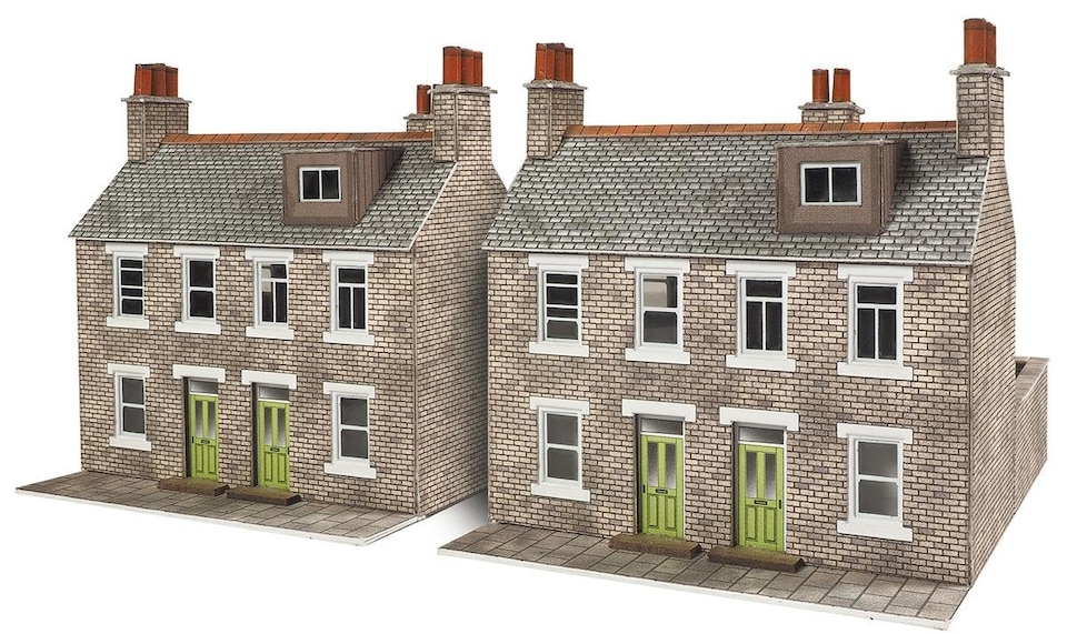 image 1 of Metcalfe Stone Built Terraced Houses (2) Card Kit