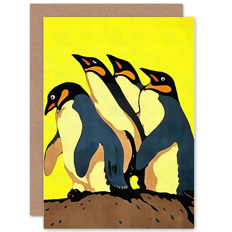 image 1 of King Penguins Art Animal All Occasions Greeting Card