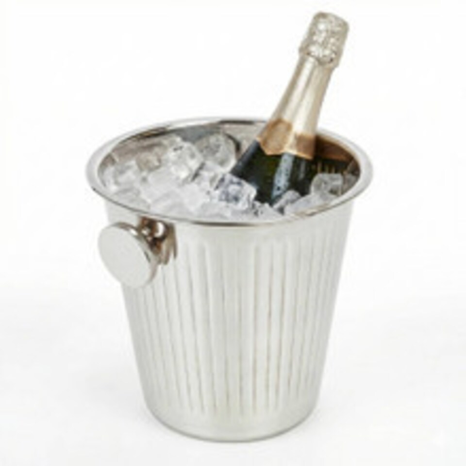 image 1 of Stainless Steel Champagne Cooler Bucket | Silver | 22 x 21 x 22 | 1