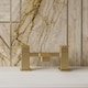 image 9 of Balterley Square Deck Mounted Bath Filler Tap with Dual Levers, Waterfall Spout | Copper | Brushed Brass | 1