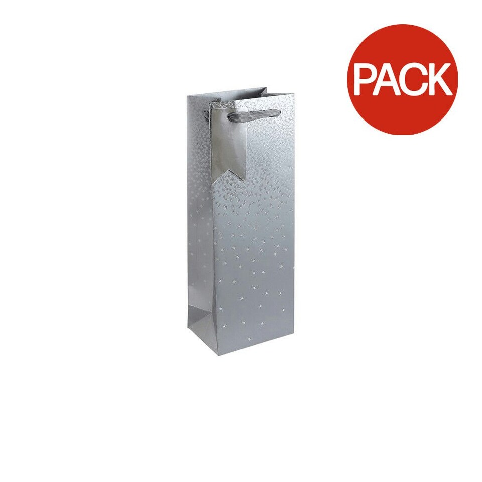 Eurowrap Ombre Bottle Bag (Pack of 6) - Silver - One Size