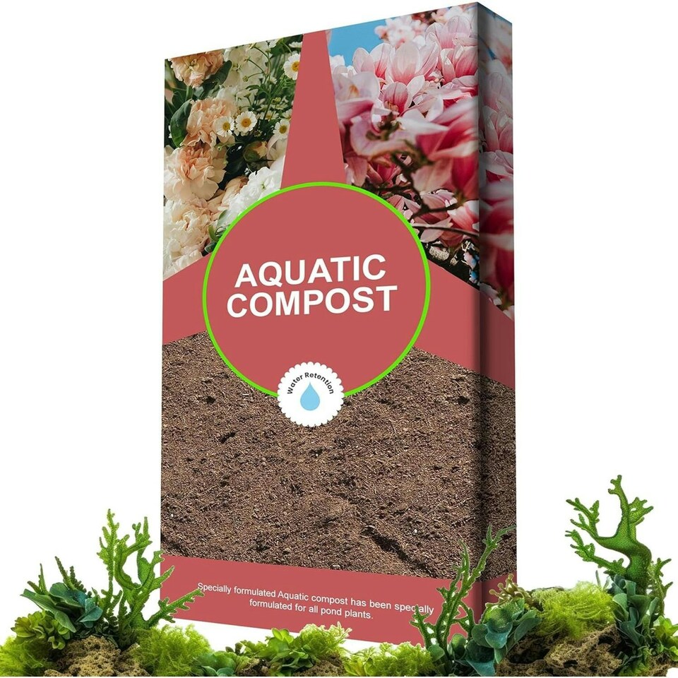 image 1 of 2 X 20 Litres Nutrient-Rich Aquatic Compost With Loam & Grit For Floating, Submerged & Marginal Water Plants