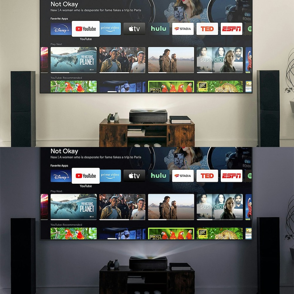 image 1 of Philips Screeneo U5 Projector Black, 150", 4K, Android TV, ChromeCast, Wireless, Integrated speakers