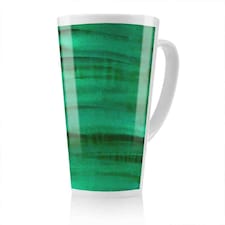 Green Watercolour Strokes Latte Mug