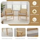 image 7 of COSTWAY Wooden Accent Chair Upholstered Arm Chair Brown