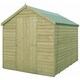 image 1 of Overlap 7 x 5 Feet Pressure Treated Value Range Shed Single Door Brown