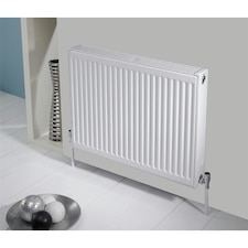 600mm (H) x 3000mm (W) - Type 11 Radiator - Single Panel Convector - White Enamel (RAL 9016) - (0.6m x 3m) (24" x 118")