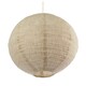 image 3 of Modern Natural Linen Fabric Oatmeal Spherical Pendant Lighting Shade Cream