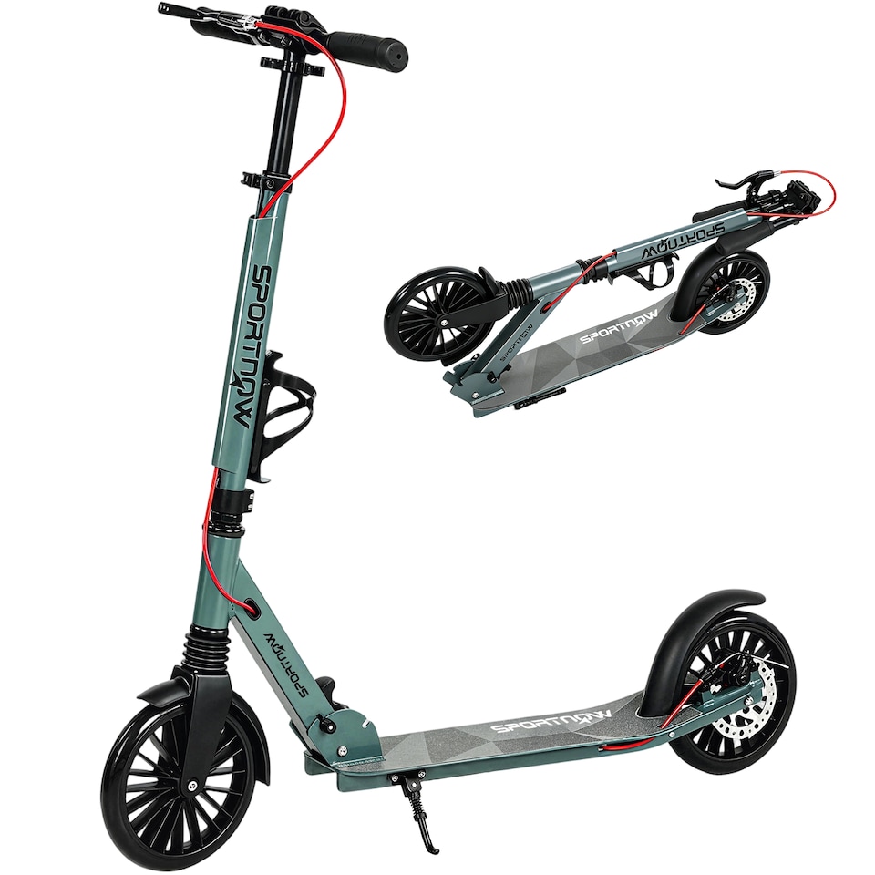 image 1 of SPORTNOW Foldable Kick Scooter with Height Adjustable Handlebar, Adult Scooters