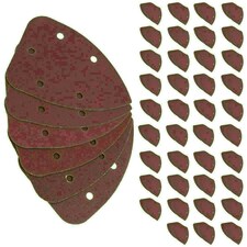 Hook And Loop Detail Sanding Pads Discs 140mm Triangular Mixed Grit 240 Pack
