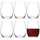 image 1 of Amber Drinking Glasses Tumblers Whiskey Water Juice 440ml | Clear | Clear | Set of 6