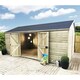 image 1 of 17 x 11 REVERSE WINDOWLESS T&G Apex Wooden Workshop / Garden Shed & Double Doors (17' x 11' / 17ft x 11ft) (17x11)