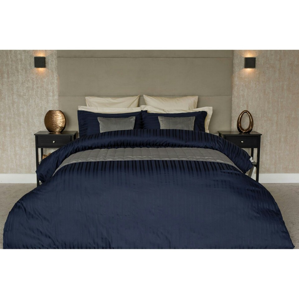Belledorm Hotel Tribeca Duvet Cover Set - Navy - Double Blue | Double