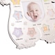 image 3 of Baby Sleep Suit Shape My First Year Matt and Silver Plated Multi Picture Frame