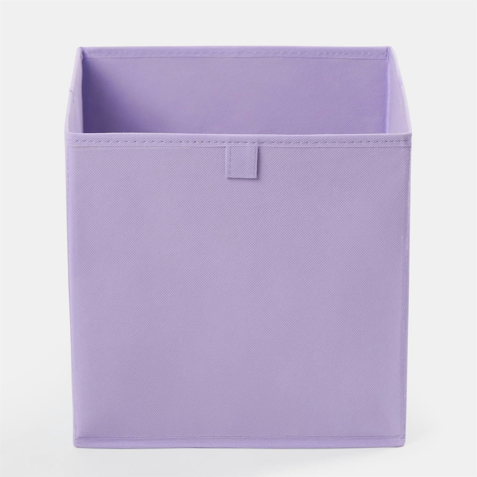 image 1 of OHS Foldable Fabric Storage Boxes Collapsible Square Cube Organiser | Purple | Lilac