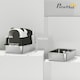 image 7 of PawHut XL Stainless Steel Litter Box Tray with Lid, Panda Style Black