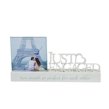 Widdop 'Just Engaged' Decorative Photo frame - 4 x 4" Clear | One Size