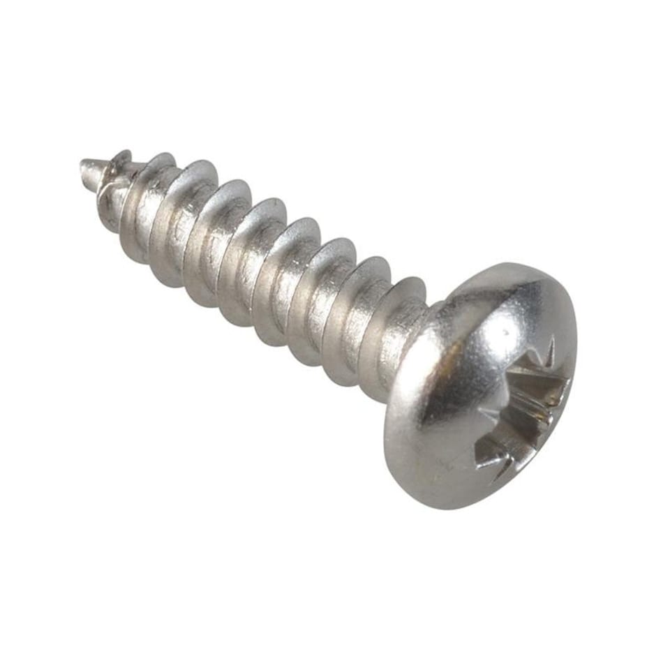 image 1 of Forgefix Self-tapping Screws, Pozi, Pan Head, A2 Stainless Steel - Multi Colour - 5/8in x 8 ForgePack 35