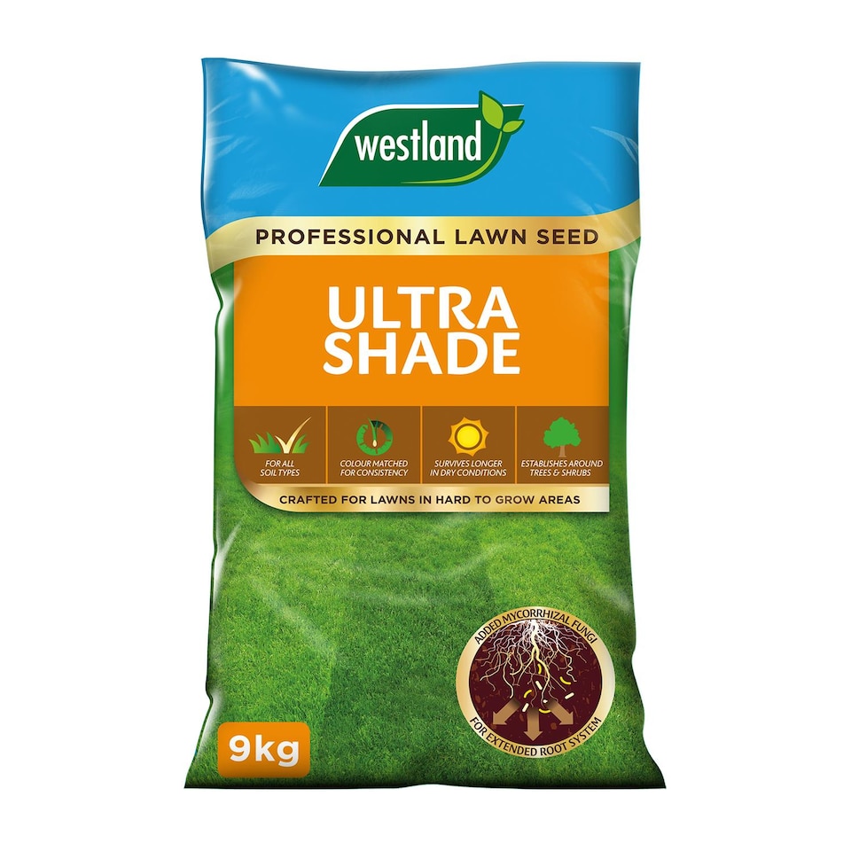 image 1 of Westland Ultra Shade Professional Lawn Seed for All Soil Types Covers 9kg
