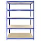 image 2 of Monster Racking T-Rax Strong Storage Shelves, Blue, 120cm W, 60cm D, Set of 10 Blue
