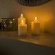 image 1 of ValueLights LED candle LED candle 3 Set Cream Illuminated Decoration and Integrated LED 3W Warm White 2700K Bulb