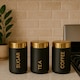 image 1 of Maison by Premier Liberty Set of 3 Black Canisters