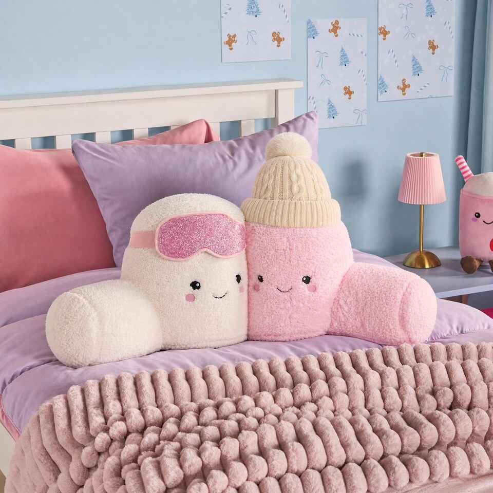 image 1 of OHS Cotton & Candy The Winter Marshmallow Cuddle Cushion Kids Novelty Reading Pillow