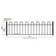 image 2 of Court Hoop Top Railing Panel - Solid Steel - Fits Gap of 1830 mm x 490 mm High - Electro Galvanised/Black Powder Coated Black