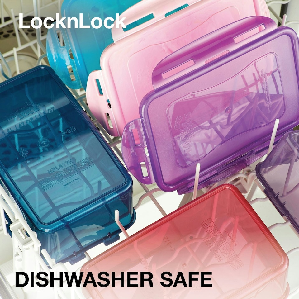 image 1 of LocknLock Eco Food Container Set 1L Rectangular Lunch Storage Box - Pack of 3