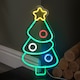 image 4 of 40cm USB Powered Light up Christmas Bauble Tree Neon Sign in Multi-Coloured