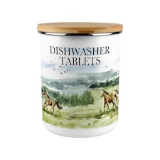 Wild Horses Dishwasher Tablets Storage Tin