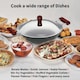 image 5 of Futura Induction Compatible Hard Anodised Flat Bottom Deep Fry Pan with Steel Lid, 2.5 Litre