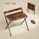 image 7 of HOMCOM Folding Desk with 2-Tier Shelf for Home Office