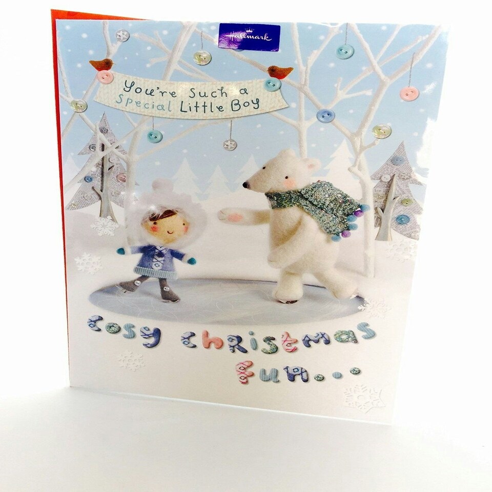 image 1 of Special Little Boy Merry Christmas Greeting Card