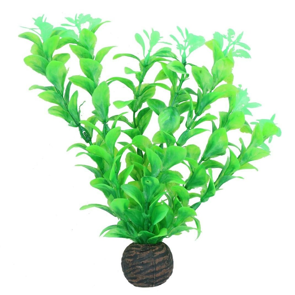 image 1 of Aquatic Aquarium Fish Tank Self Sinking Middle Silk Plant H-20cm (No2) 2PK