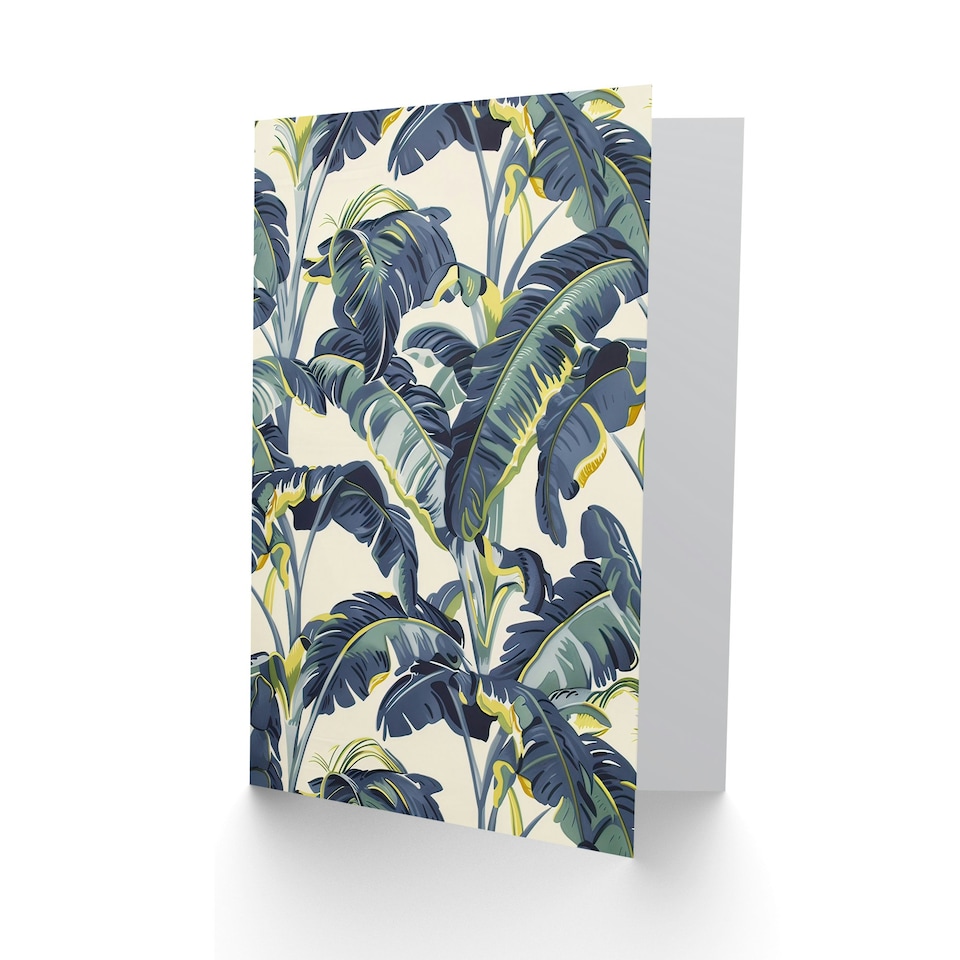 image 1 of Banana Plant Leaves Foliage Tropical Him Her Birthday Card
