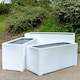 image 4 of Primrose Stone Composite White Trough Outdoor Garden Planter 120cm