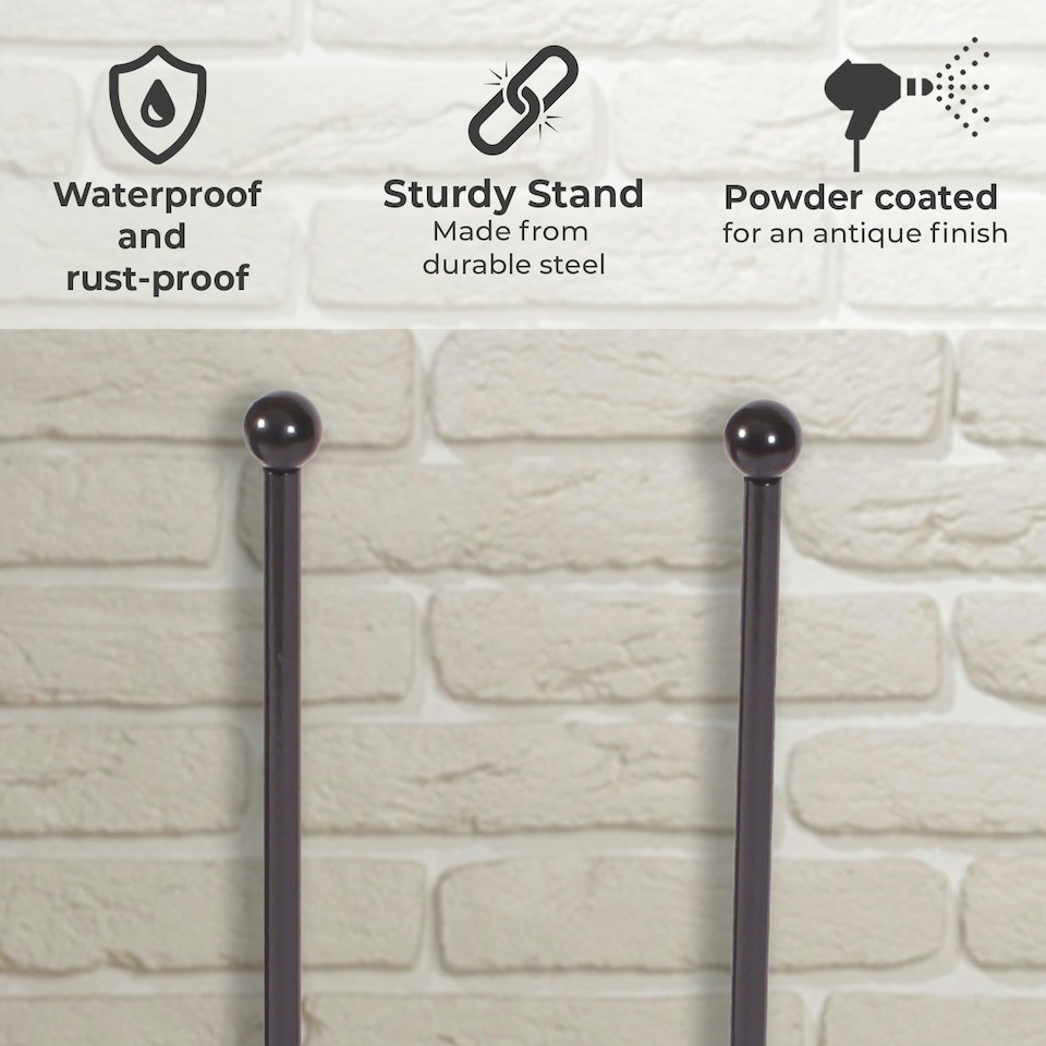 image 1 of Neo Steel Black Powder Coated Boot Rack - Holds 4 Pairs Black