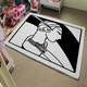 image 4 of Art Deco Woman (Rug) Black | Large: 140x200cm
