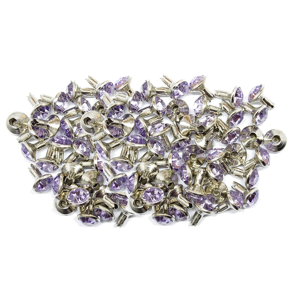 image 1 of 8mm Diamante Acrylic Rhinestone Studs with Pins - Pack of 10