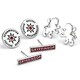 image 1 of Harry Potter Gryffindor Set of 3 Stud Earrings WES00216