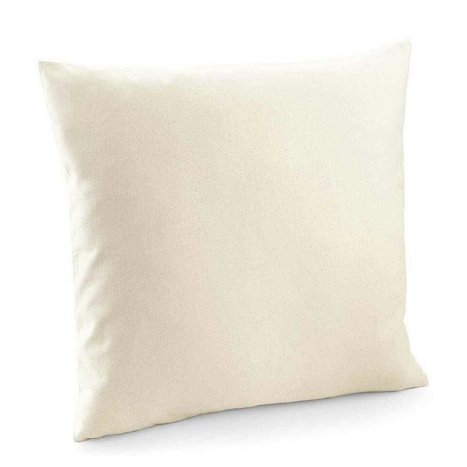Westford Mill Cotton Canvas Square Cushion Cover - Natural - 40cm x 40cm