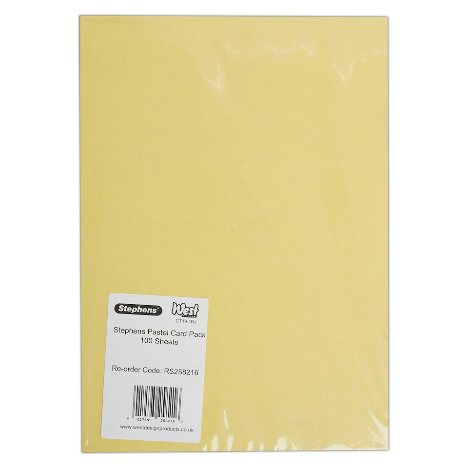image 1 of Stephens Card Pastel Colours 210gsm, 100 Sheets, Pastel, A4