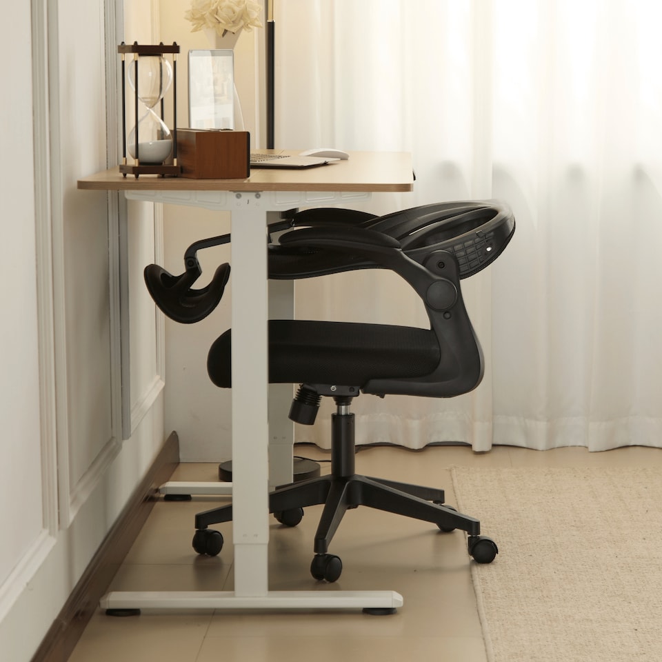 image 1 of Ergonomic Design Office Chair Adjustable Armrests Breathable Foldable