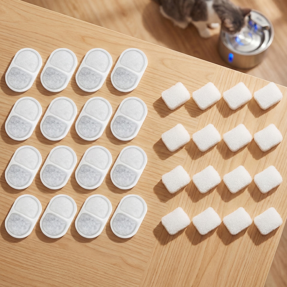 image 1 of PawHut 16 Pack Cat Water Fountain Filters for Automatic Pet Fountain