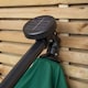 image 6 of Samuel Alexander 3m Solar Powered Cantilever Lit Banana Garden Parasol with Crank Handle & White LED Lights in Green